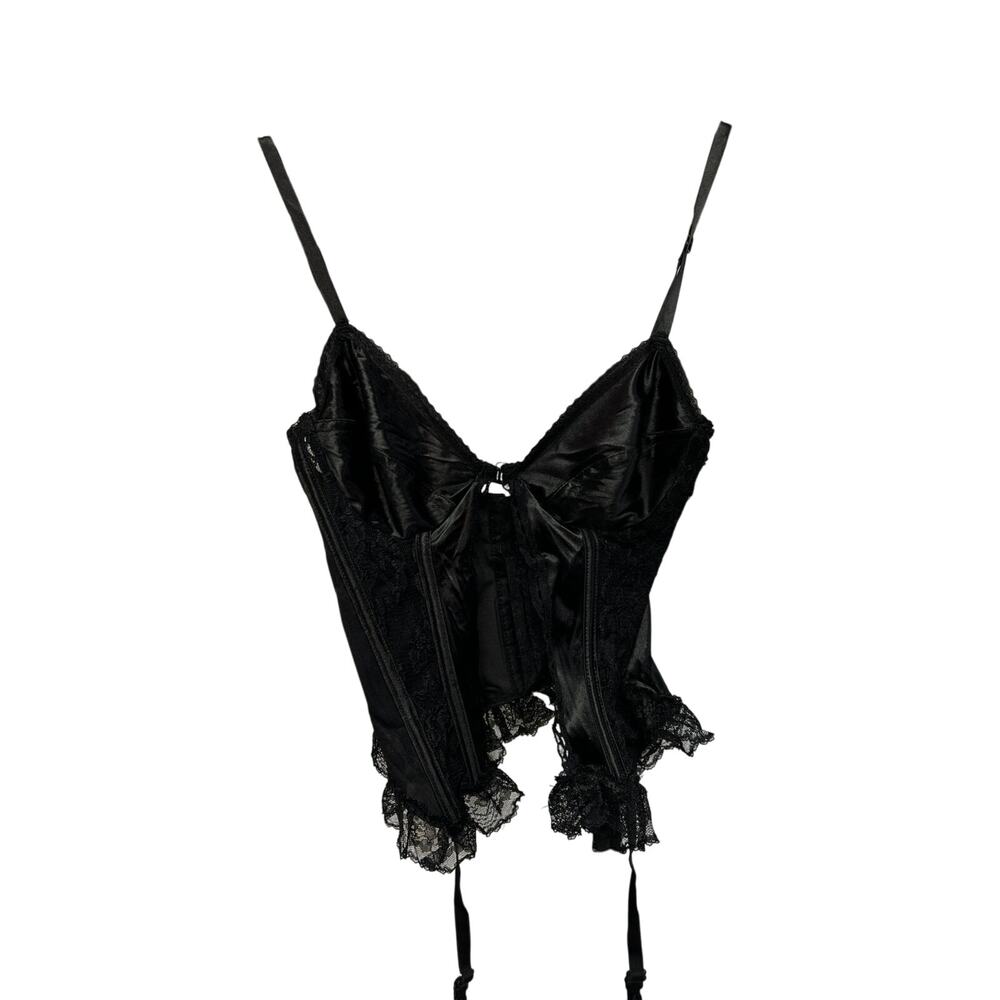 Women's Lace Sheer lingerie Black Corset Medium